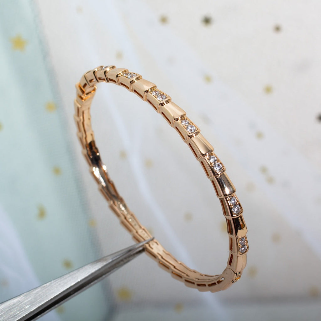 BVLGARI SERPENTI BRACELET PINK GOLD DIAMOND