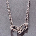 TIFFANY HARDWEAR DOUBLE LINK PEDANT SILVER NECKLACE