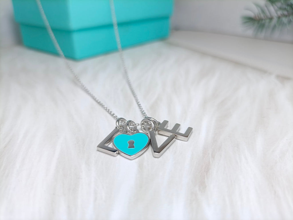TIFFANY LOVE TEXT PEDANT NECKLACE
