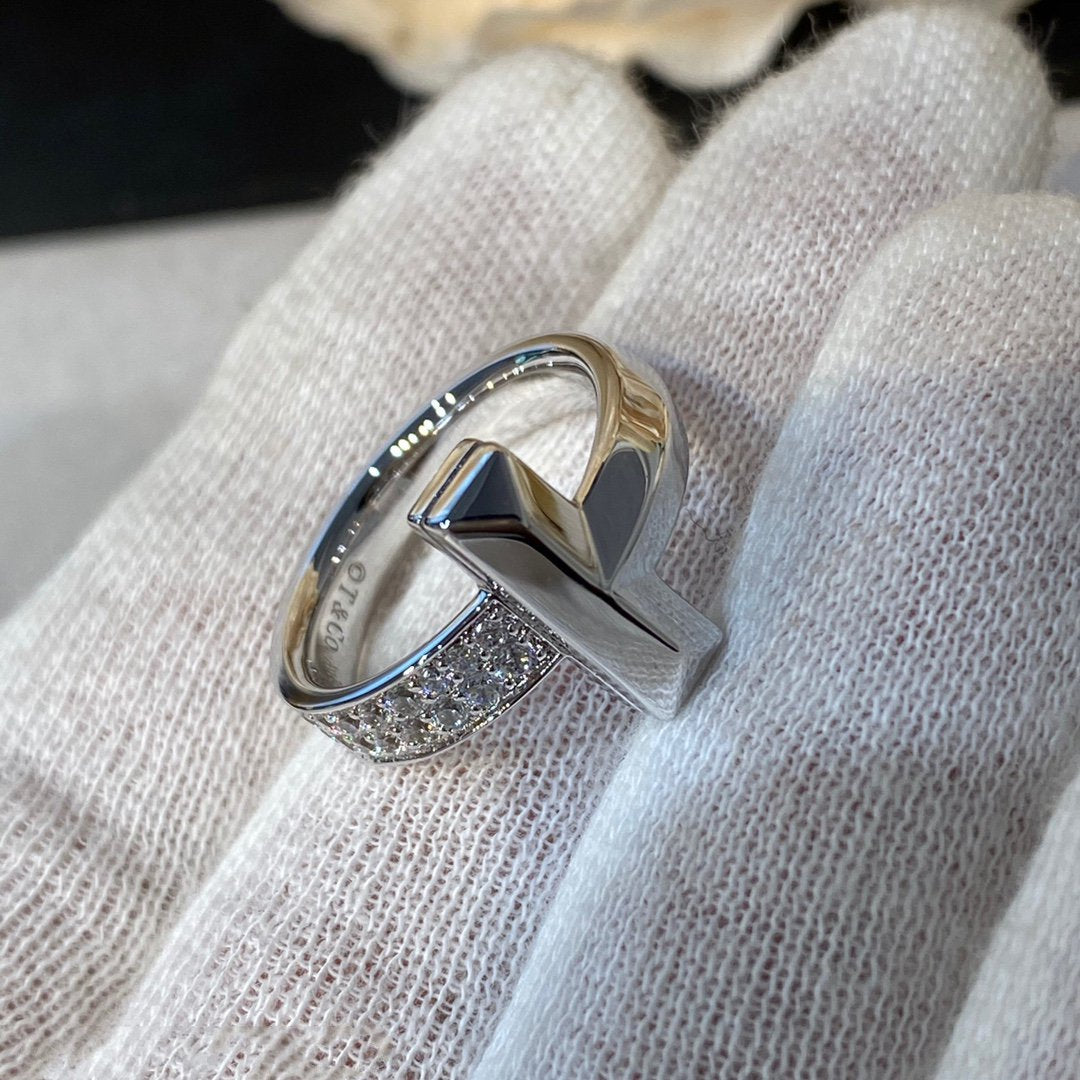 TIFFANY T WIRE MEDIUM DIAMOND RING