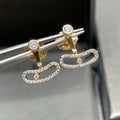 MESSIKA MOVE UNO PINK GOLD DIAMOND EARRINGS