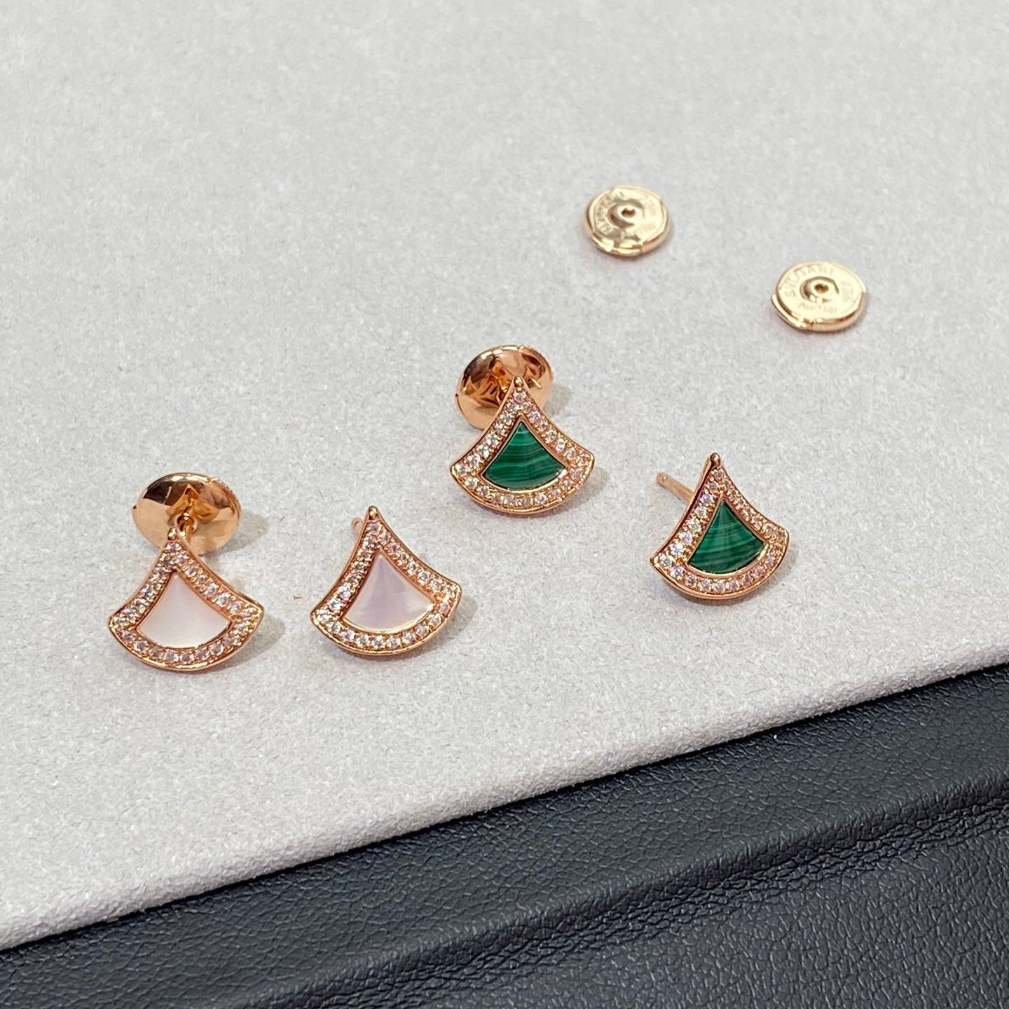 BVLGARI DIVAS DREAM EARRINGS PINK GOLD DIAMOND