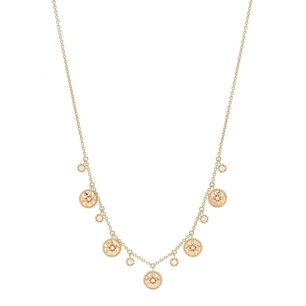DIOR ROSE VENTS 5 MOTIF NECKLACE