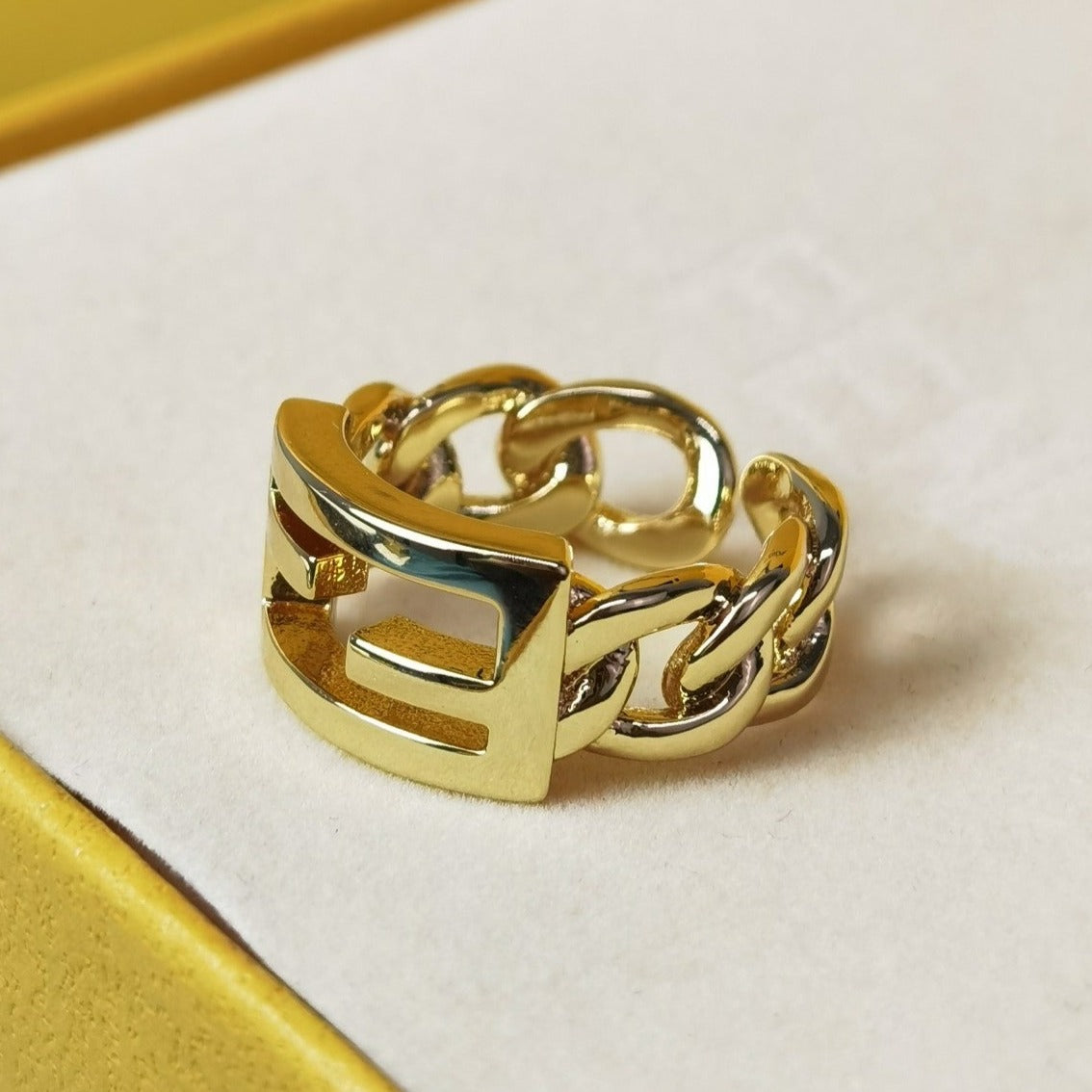 FENDI FF RING OPEN GOLD