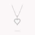GRAFF HEART SILHOUETTE SILVER DIAMOND NECKLACE