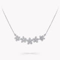 GRAFF WILD FLOWER SILVER DIAMOND LINE NECKLACE