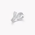 GRAFF DUET TRIPLE ROW SILVER DIAMOND RING