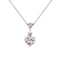 GRAFF HEART WATER SILVER DIAMOND PAVED NECKLACE