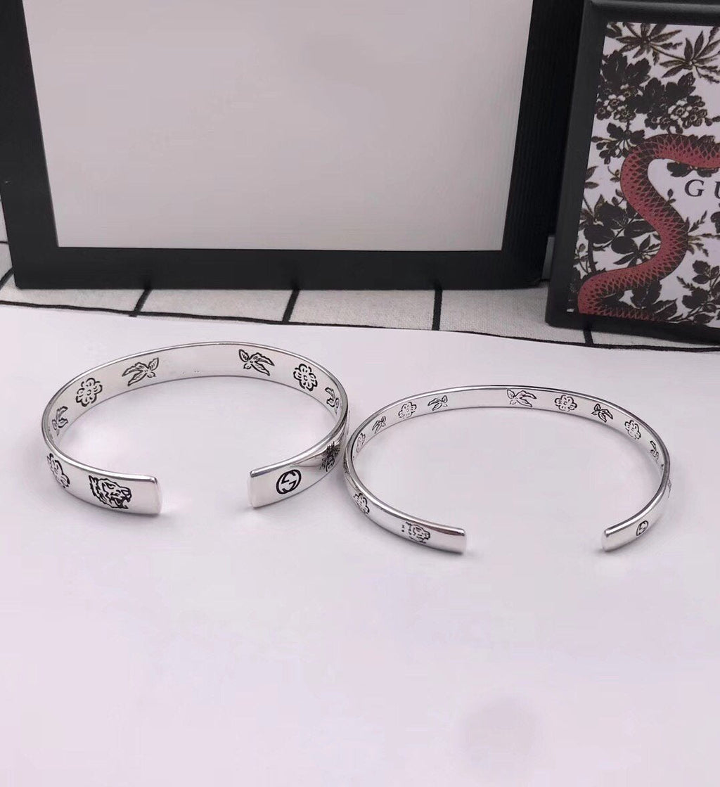 GUCCI GG SILVER 'BLIND FOR LOVE' BRACELET