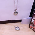 GUCCI GG BLIND FOR LOVE STERLING SILVER HEART PENDANT NECKLACE