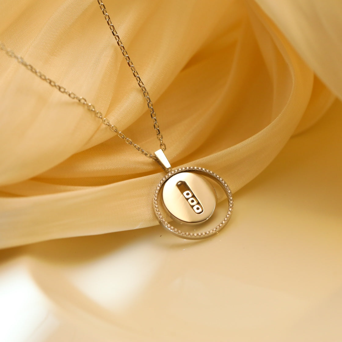 MESSIKA LUCKY MOVE MM SILVER DIAMOND NECKLACE
