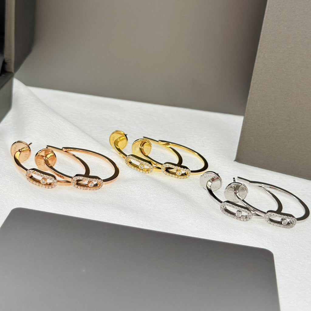 MESSIKA CREOLES MOVE UNO PM DIAMOND EARRINGS