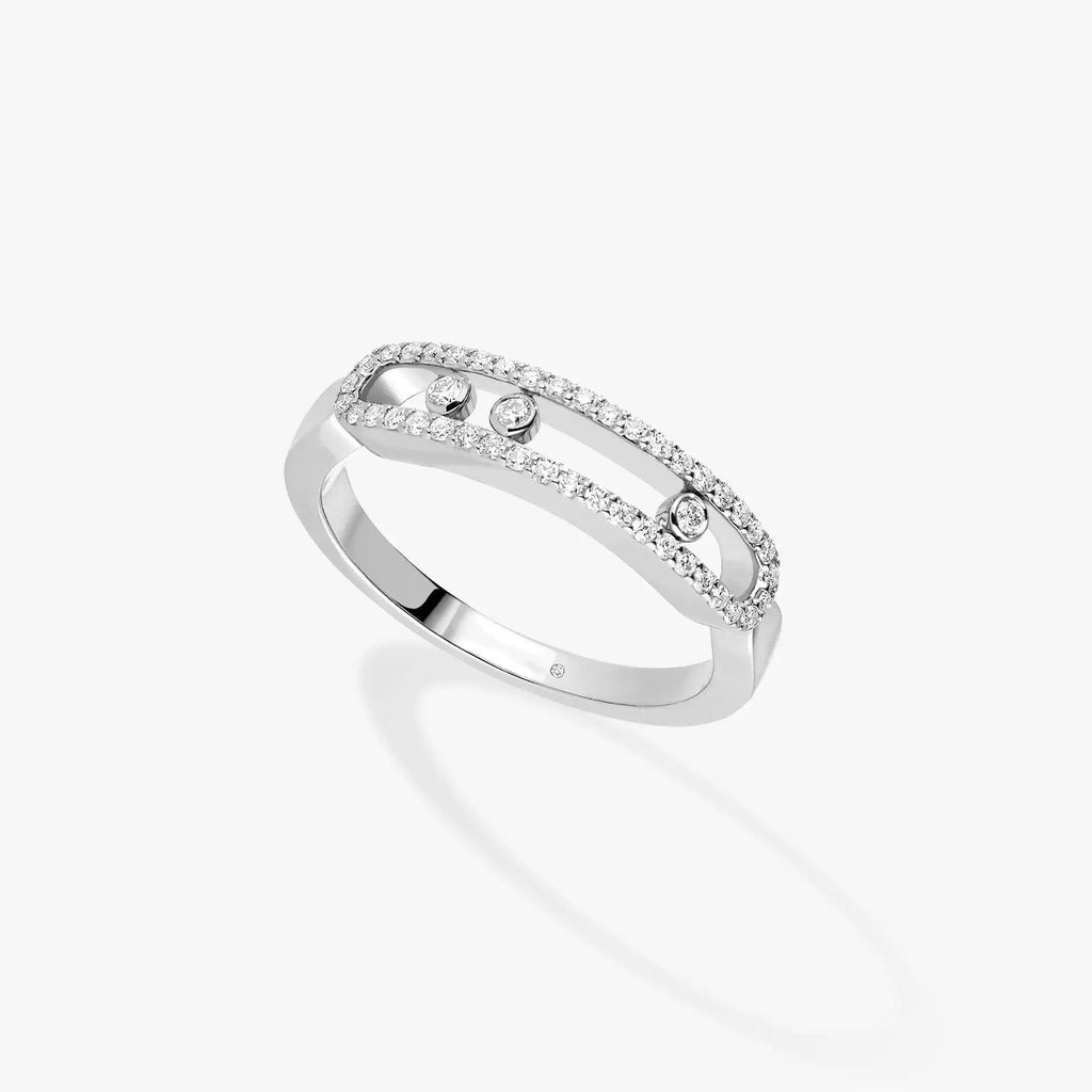 MESSIKA BABY MOVE PAVED SILVER DIAMOND RING