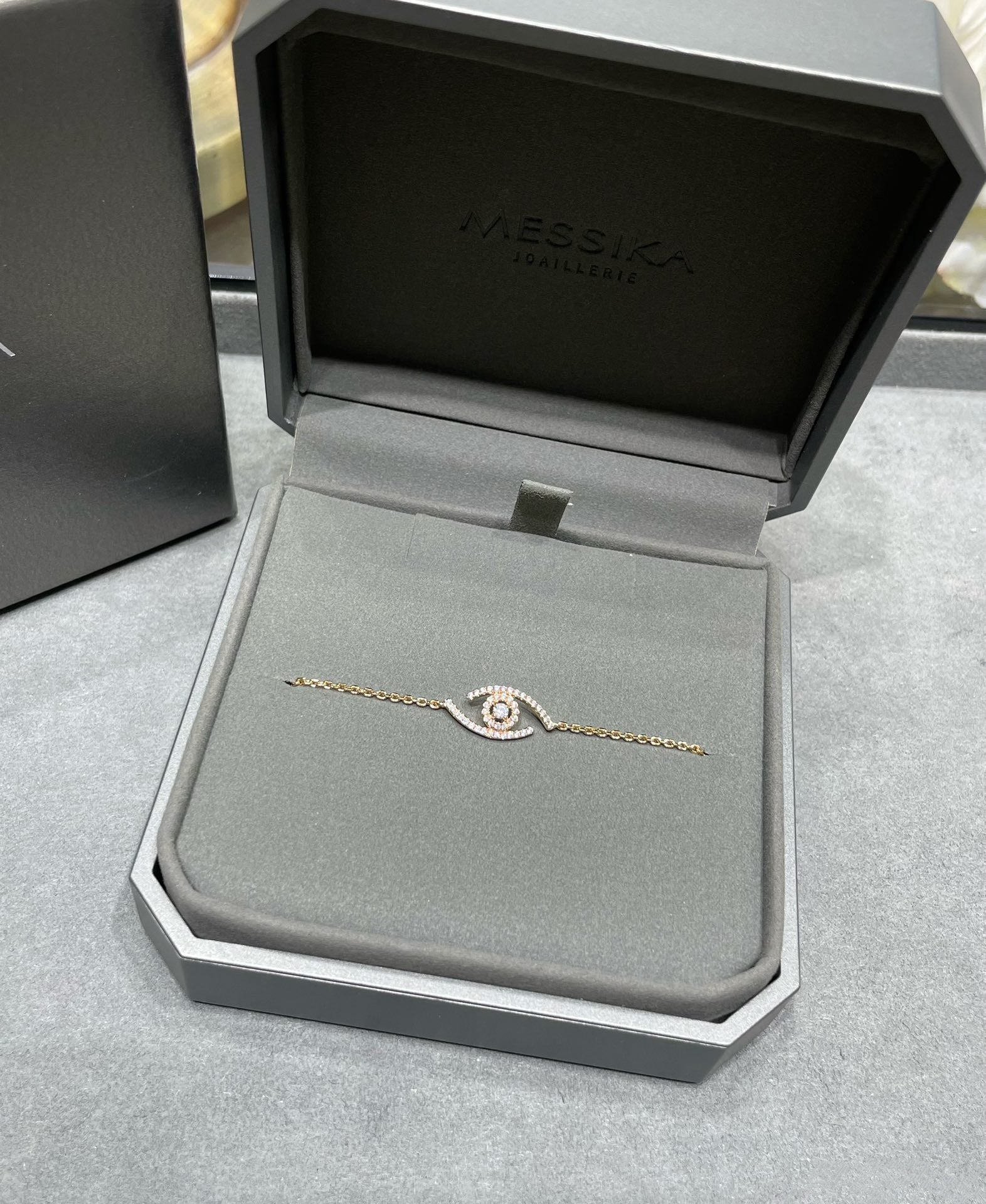MESSIKA LUCKY EYE PAVED DIAMOND BRACELET
