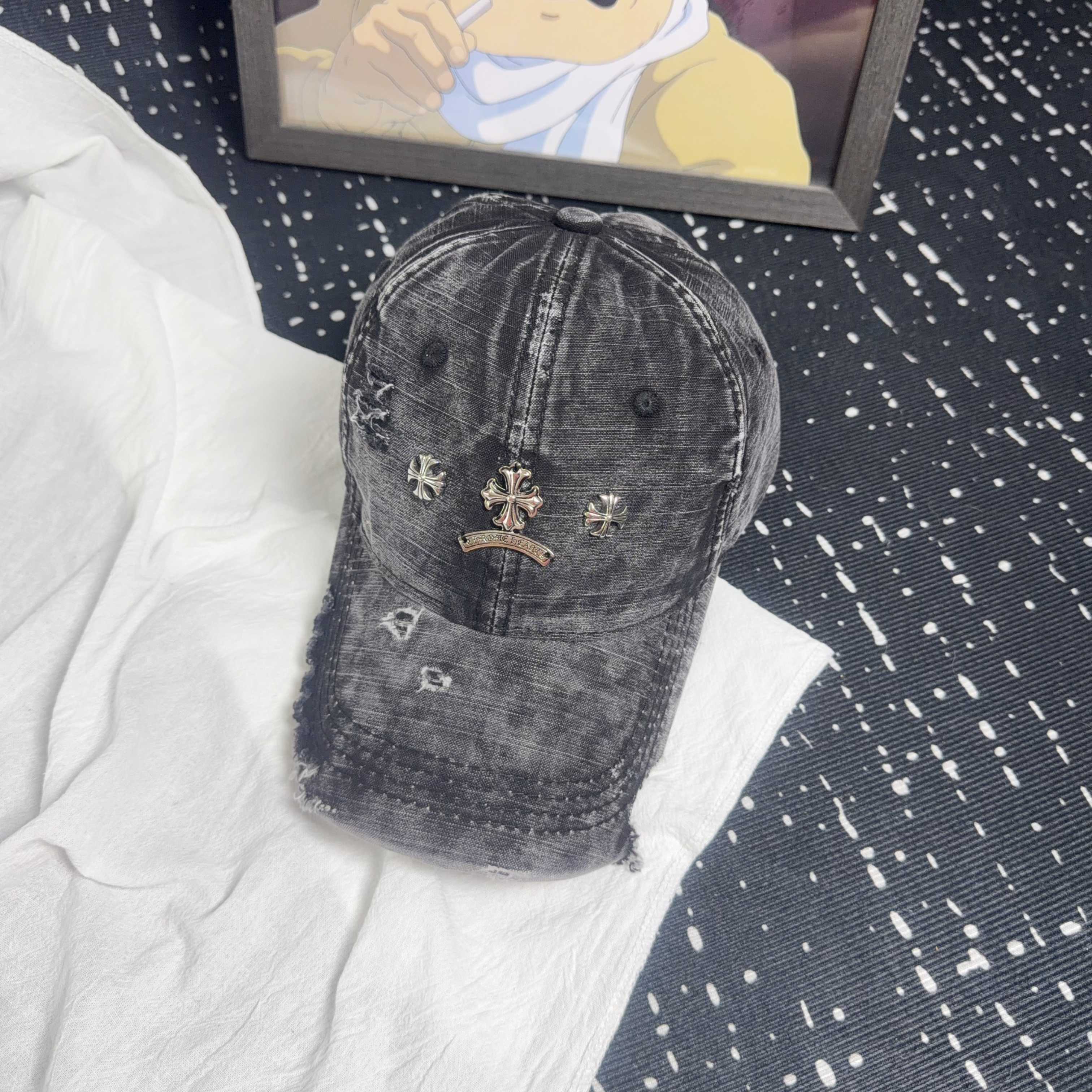 Chrome Hearts Vintage Distressed Baseball Cap